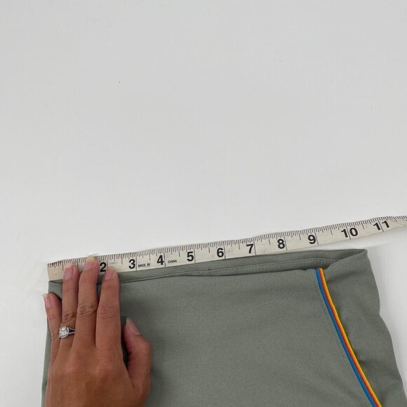 Nike Dri-Fit Yoga High Rise Green Rainbow Stripe Leggings Womens XS Athletic - Picture 8 of 12